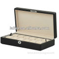 Black leather hold 12 watches Watch box 12W-BX